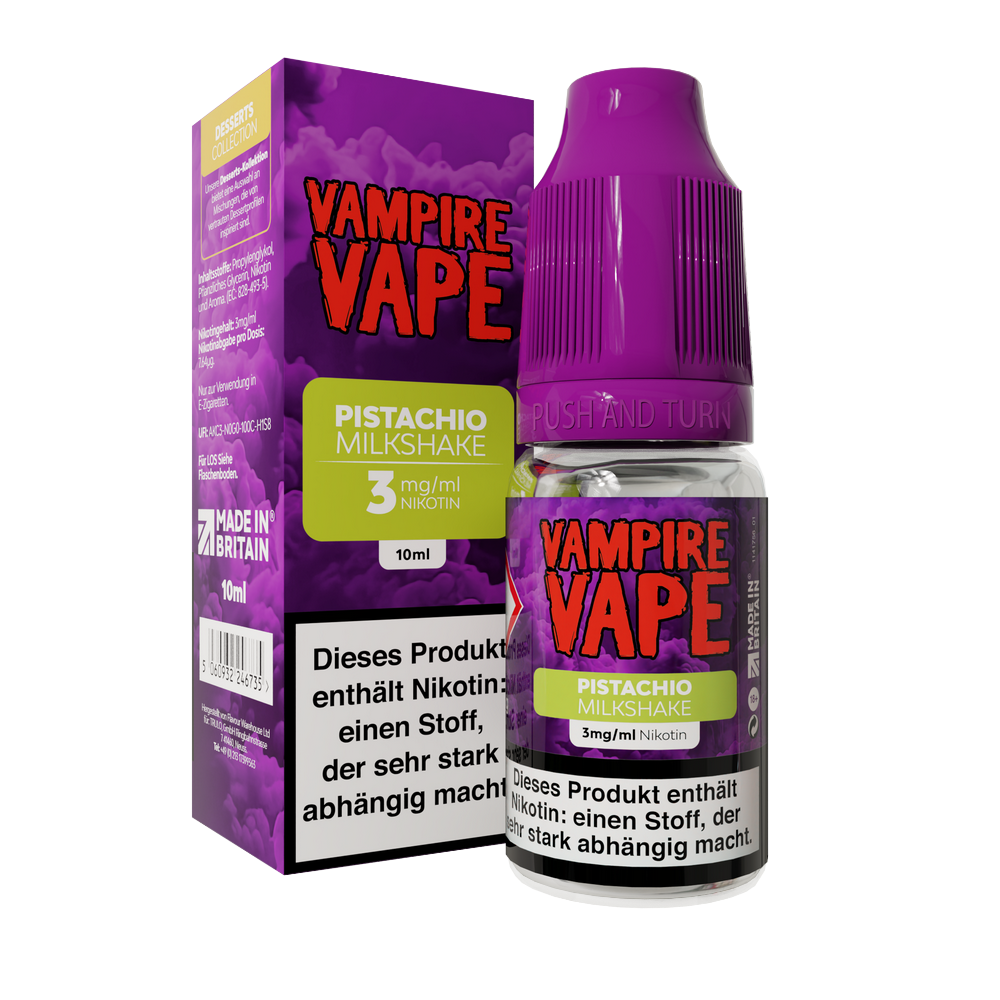 Vampire Vape - Pistachio Milkshake 10ml 3mg/ml Nikotin