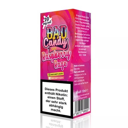Bad Candy - Salts - Raspberry - Rage  10ml 20mg/ml Nikotinsalz