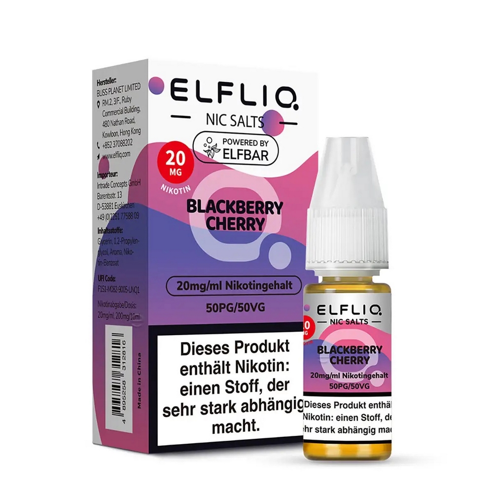 ELFLIQ - Blackberry Cherry - 10ml 20mg/ml Nikotinsalz Liquid