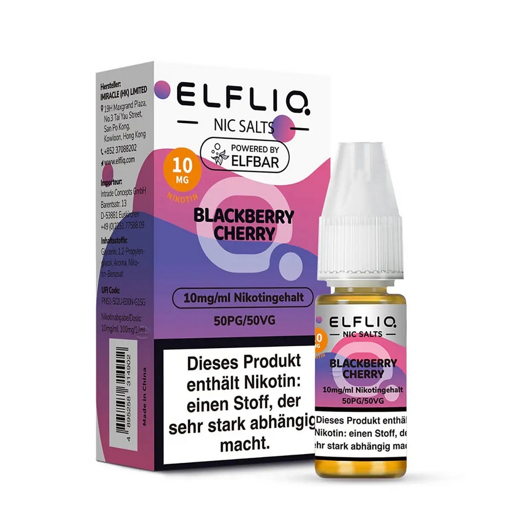 ELFLIQ - Blackberry Cherry - 10ml 10mg/ml Nikotinsalz Liquid