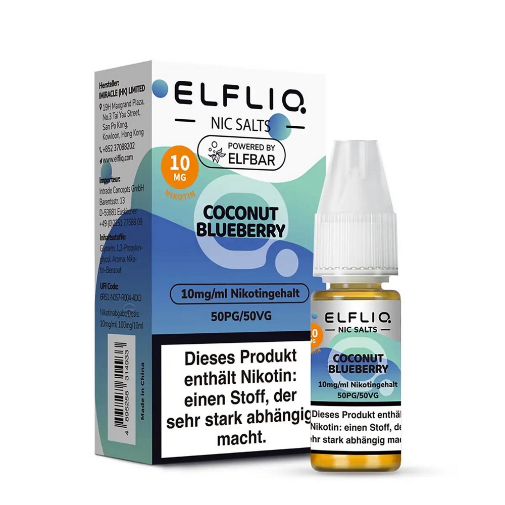 ELFLIQ - Coconut Blueberry- 10ml 10mg/ml Nikotinsalz Liquid