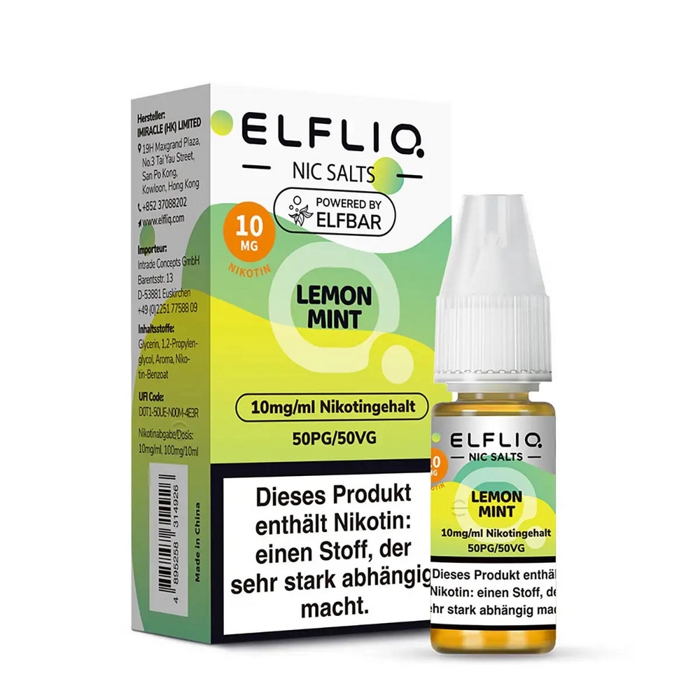 ELFLIQ - Lemon Mint - 10ml 10mg/ml Nikotinsalz Liquid