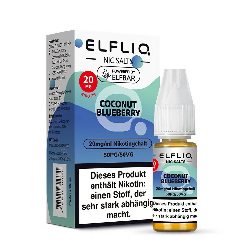 ELFLIQ - Coconut Blueberry - 10ml 20mg/ml Nikotinsalz Liquid