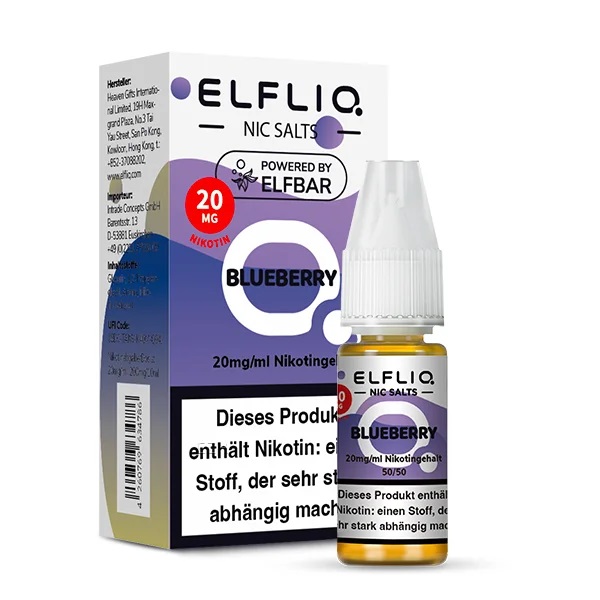 ELFLIQ - Blueberry - 10ml 20mg/ml Nikotinsalz Liquid