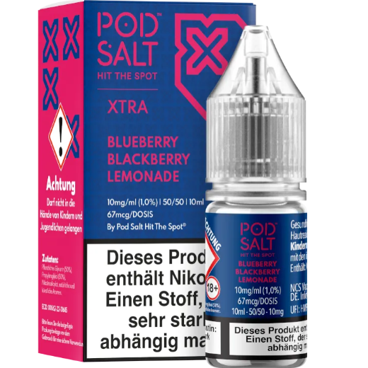 Pod Salt X - Blueberry Blackberry Lemonade 10mg/ml Nikotinsalz ++**