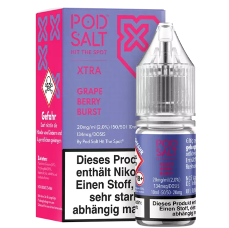 Pod Salt X - Grape Berry Burst 10mg/ml Nikotinsalz ++**