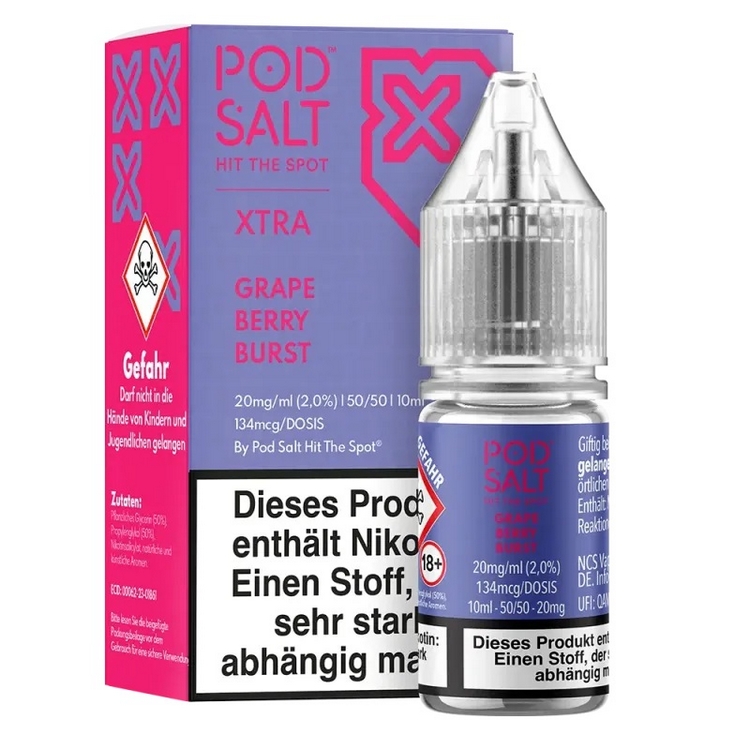 Pod Salt X - Grape Berry Burst 20mg/ml Nikotinsalz ++