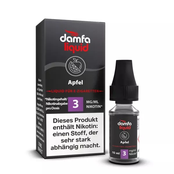 DAMFA Apfel 10ml  3mg/ml Nikotin+*