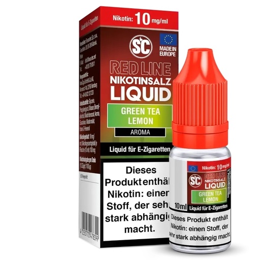 [SCRLNSGR10] SC - Red Line - Green Tea Lemon 10mg/ml Nikotinsalz