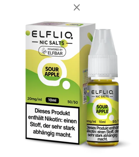 [ELFSO010] ELFLIQ - Sour Apple - 10ml 10mg/ml Nikotinsalz