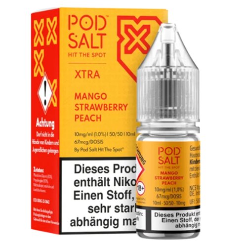 [PSXMA010] Pod Salt X - Mango Strawberry Peach  10mg/ml Nikotinsalz