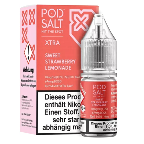 [PSXSS020] Pod Salt X - Sweet Strawberry Lemonade 20mg/ml Nikotinsalz