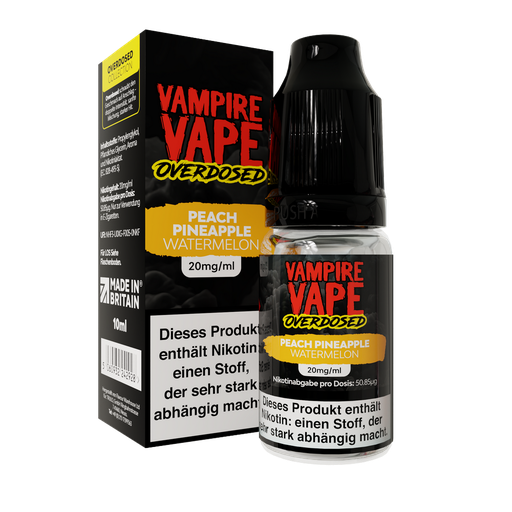 [VVNSPI20] Vampire Vape - 10ml Nic Salts - Peach Pineapple Watermelon 20mg/ml Nikotinsalz